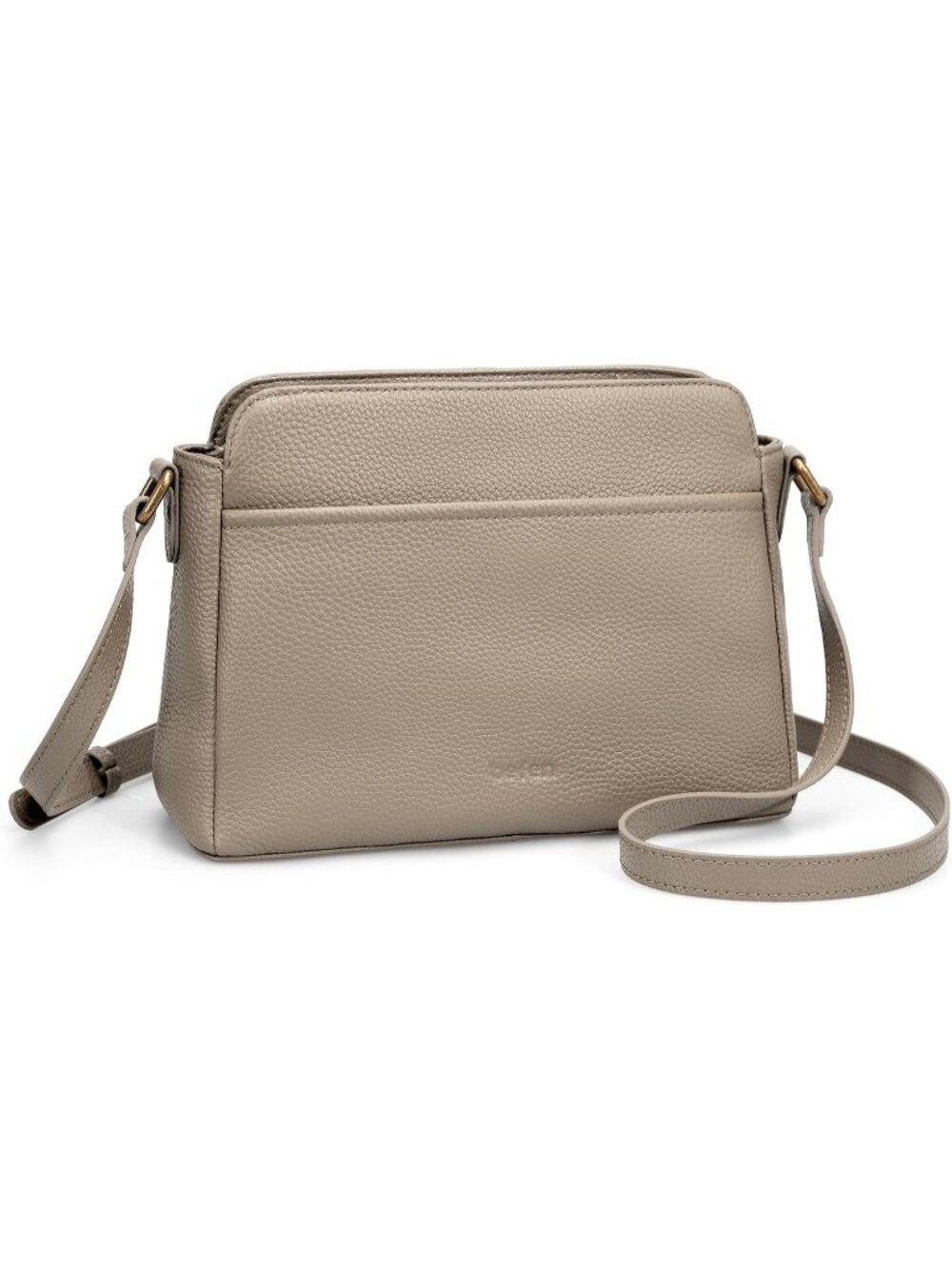 Women's Taupe Genuine Leather Crossbody Purse Travel Anti-Theft RFID Bags